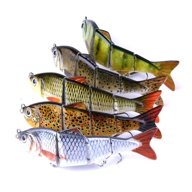 HENGJIA 1PC Hard Fishing Lure 12cm 16.5g Multi Jointed 4 Segment Crank Bait Wobblers tackle | Спорт и развлечения