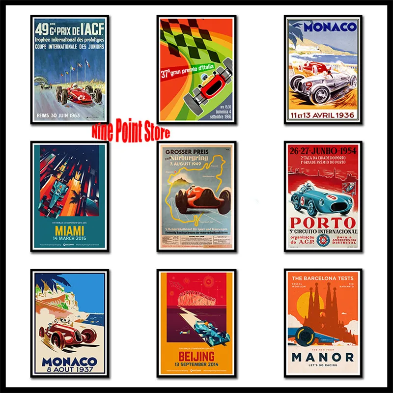 Monaco grand prix Классическая бумага с покрытием для гоночного автомобиля