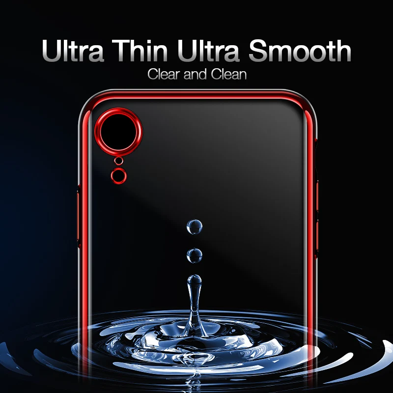 Новейший CAFELE чехол с покрытием для iPhone Xr Xs Max 7 8 plus, мягкий ТПУ ультратонкий смешанный силиконовый прозрачный блестящий чехол для iPhone 7