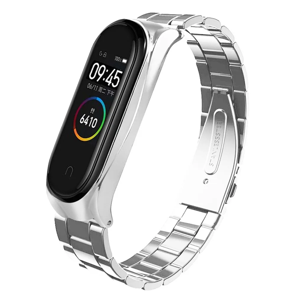 Браслет для Xiaomi mi, умные часы, мягкий ремешок, аксессуары для mi Band 4, нержавеющая сталь, роскошный ремешок на запястье, металлический браслет
