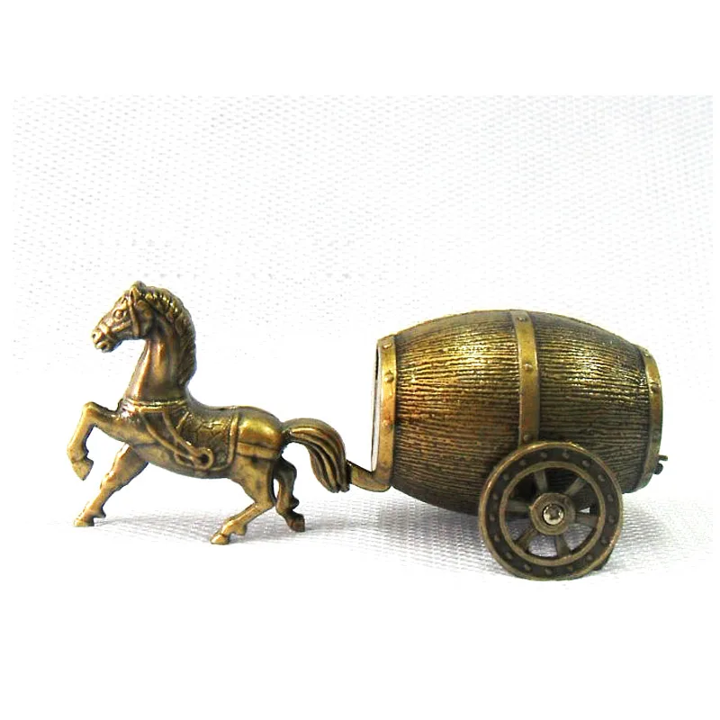 

Creative Mini Horse Carriage Fire Refillable Cigarette Lighter Butane Gas Ornaments Lighter Home Decoration Good For Gift