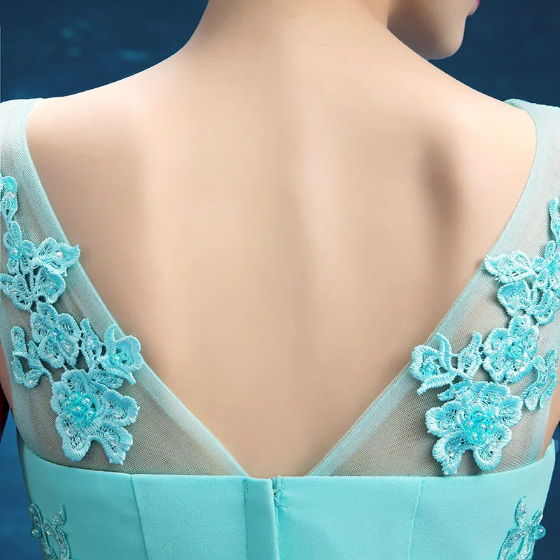 Vestidos de festa vestido longo para casamento Новое Кружевное бирюзовое платье подружки невесты дешево gaun pesta dewasa