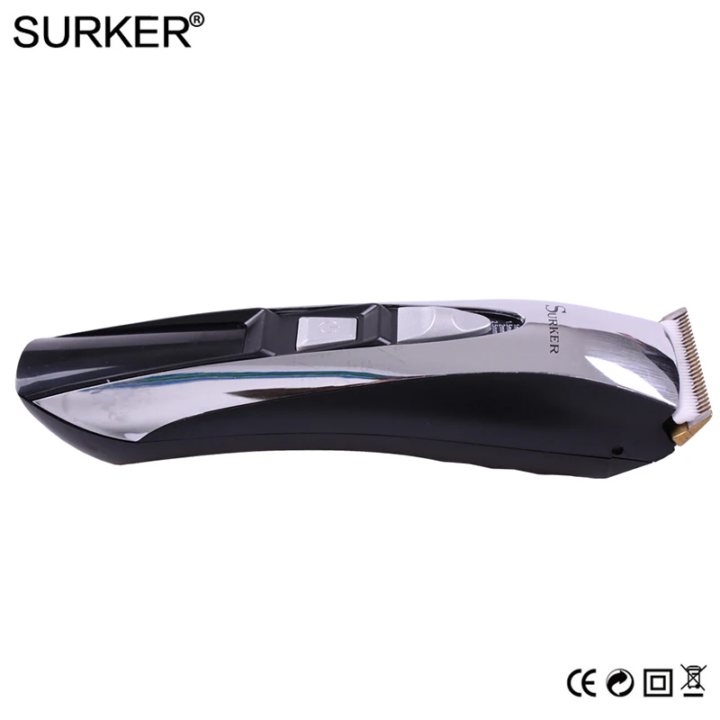 SURKER HC-575 перезаряжаемая электрическая машинка для стрижки волос Тихий триммер для волос светодиодный дисплей Электрический фейдер машинка для стрижки волос с европейской вилкой