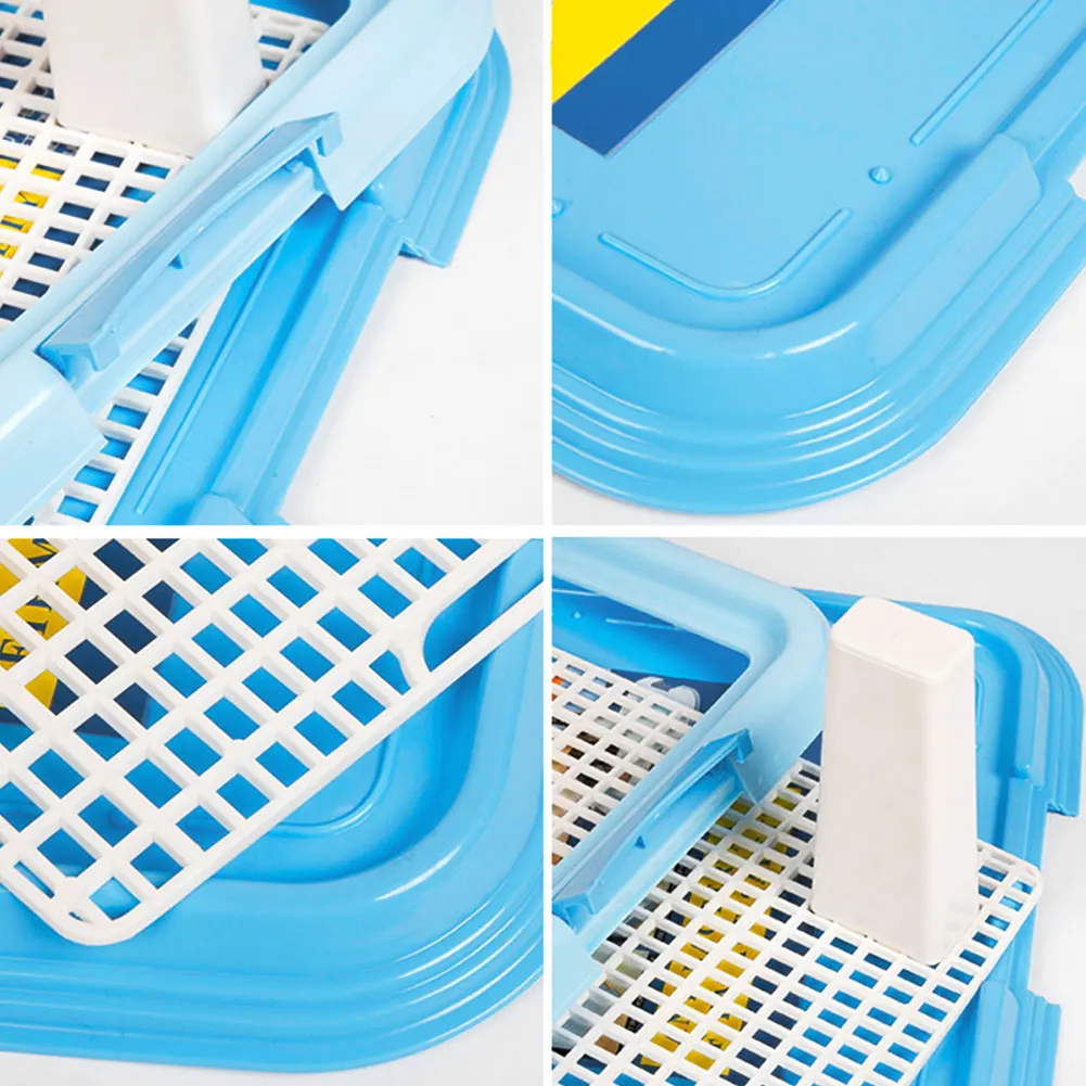 Portable Pet Dog Indoor Restroom Training Potty Pee Toilet Fence Tray Pad