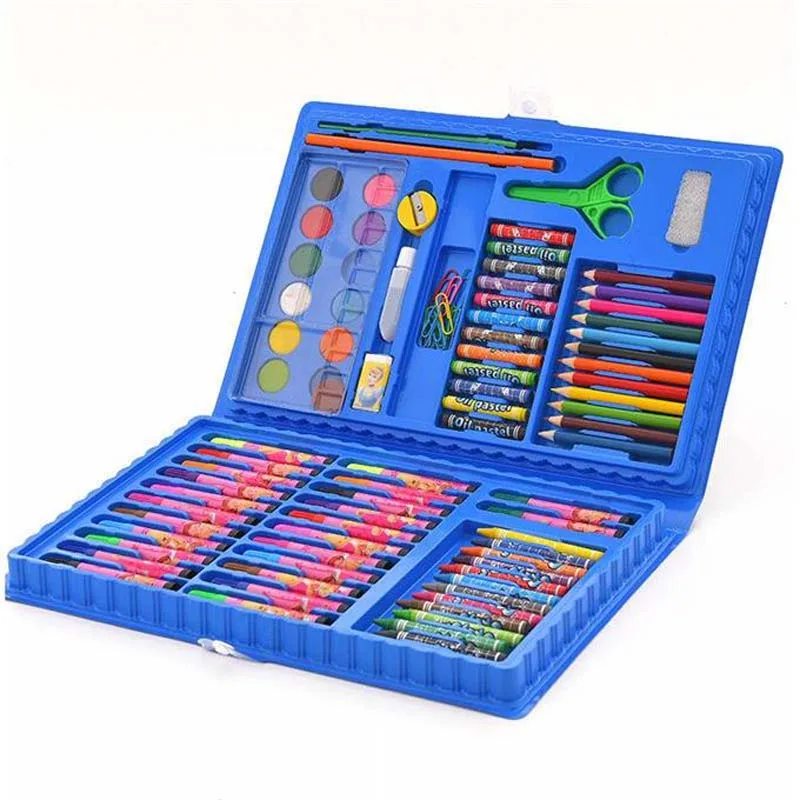 86 Pcs Blue Set 86 шт./компл. детей масляная пастель граффити Цветной ручка для рисования набор школьные товары для рукоделия дети обратно в школу День рождения, день рождения ребенка, подарочная - Цвет: 86 Pcs Blue Set