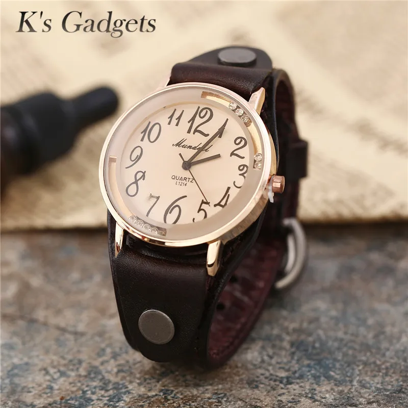 K'S гаджеты из натуральной кожи наручные часы Эйфелева башня Повседневные