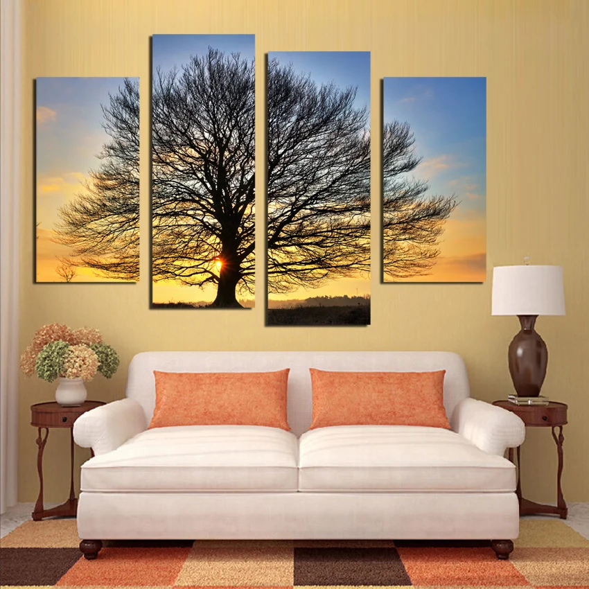 4 шт. настенные картины на холсте без рамки|picture for living room|wall picturescanvas painting |