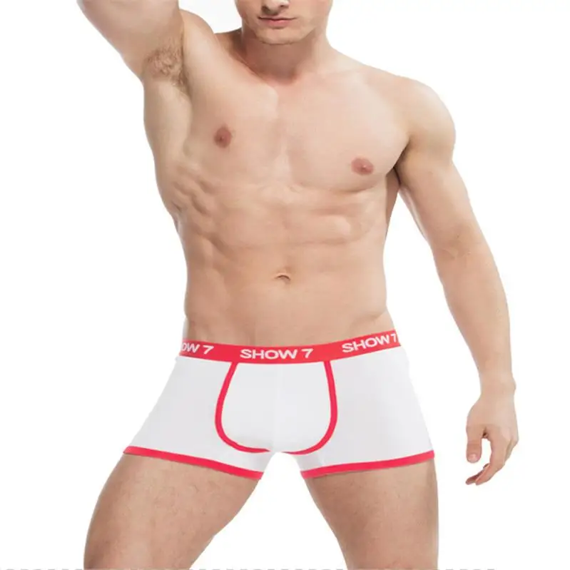 Men White Черное/белое сексуальное нижнее белье для влюбленных пар, мужские боксеры, женские трусы, дышащие шорты с принтом, нижнее белье, трусы, одежда - Цвет: Men White