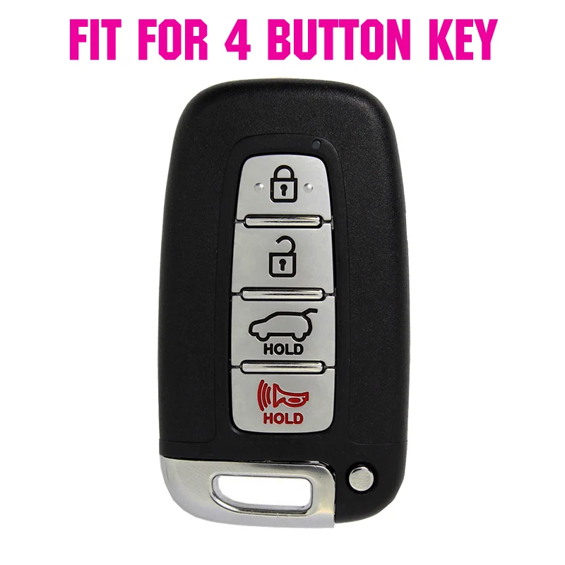 4 Button Fit For Kia Sportage Soul Sorento Forte Rio k5 Optima Hyundai Elantra Sonata Veloster Genesis Silicone Key Cover Case |
