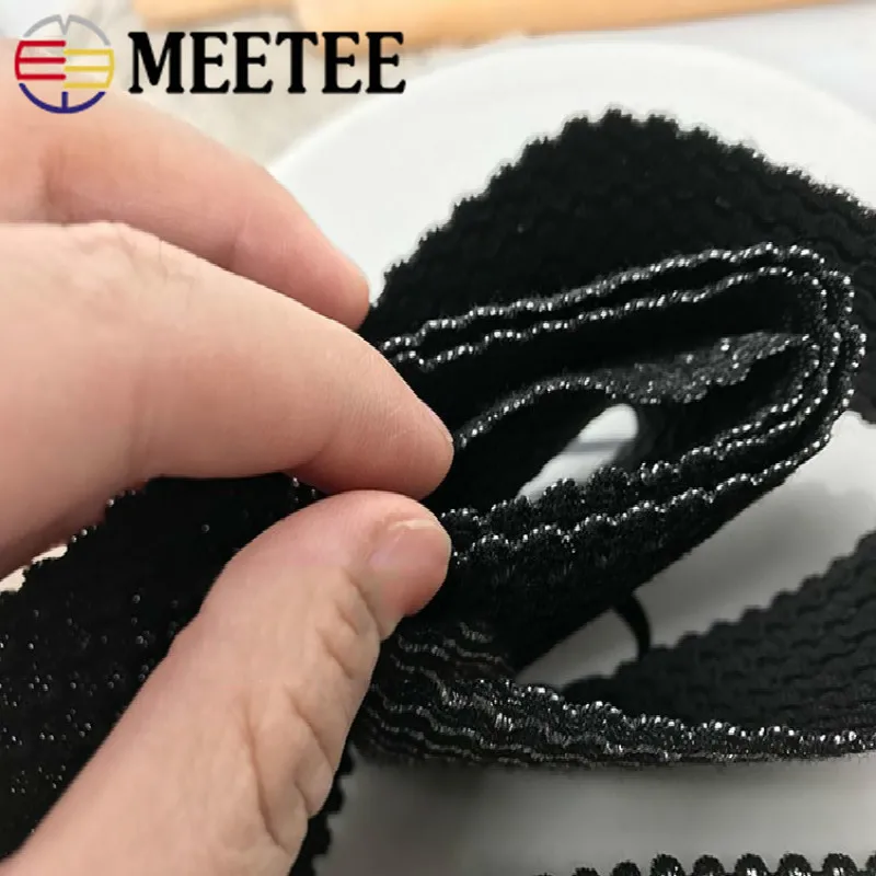 Meetee 2 метра 60 мм золотые серебряные волнистые эластичные ленты с кружевной