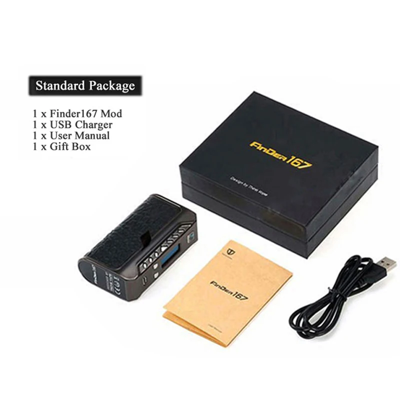 Оригинальный thinkvape Finder 167 коробка mod evolv DNA250 чип TC/VW прошивки Модернизированный