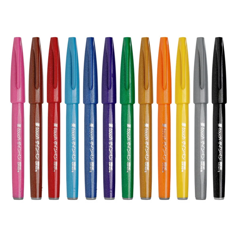 Pentel Китайский Японский офисный чернильное перо набор художественных ремесел ручка сенсорная Акварельная маркер ручка для Diy Канцтовары Школьные принадлежности Ses15c