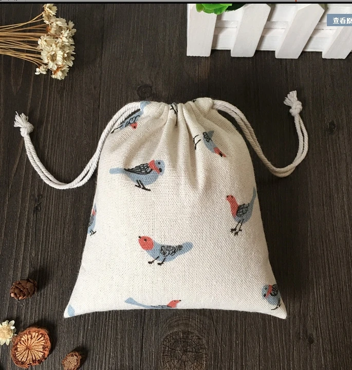 Подарочная упаковка из джутового льна с птицей 9x12 см 10x15 13x17 Упаковка 50 детских