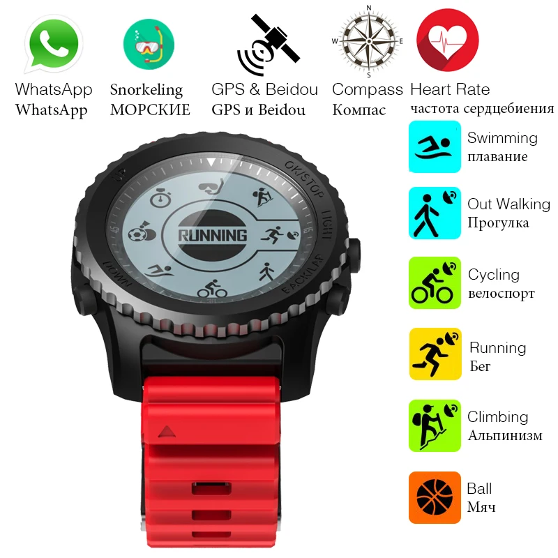 Makibes G07 gps часы Спорт Смарт Для мужчин женщин Водонепроницаемый подводное