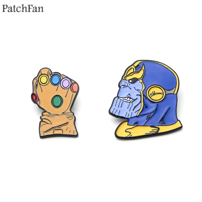 Patchfan Thanos Infinity Gauntlet цинковые булавки para рюкзак галстук Одежда для сумки рубашка Значки броши для мужчин и женщин A0969