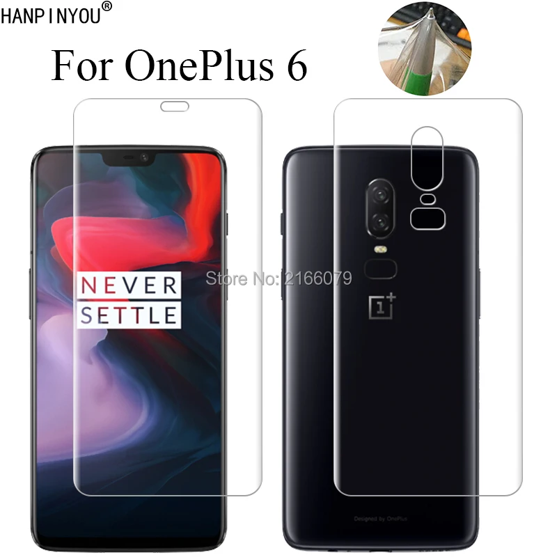 Мягкая защитная пленка из ТПУ для OnePlus 6, A6000, A6003, One Plus 1 +, для передней и задней панели экрана, прозрачная защитная пленка + инструменты для очистки