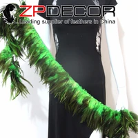new zpdecor 700 800 pcs 4 6 inch decolor rare directly dyed lime green strung rooster saddle feathers for wedding decor