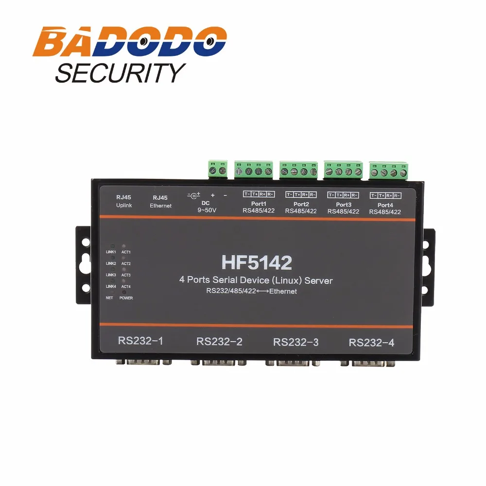 Конвертер RS232 RS422 RS485 в Ethernet сервер 4 последовательных порта устройство HF5142B с