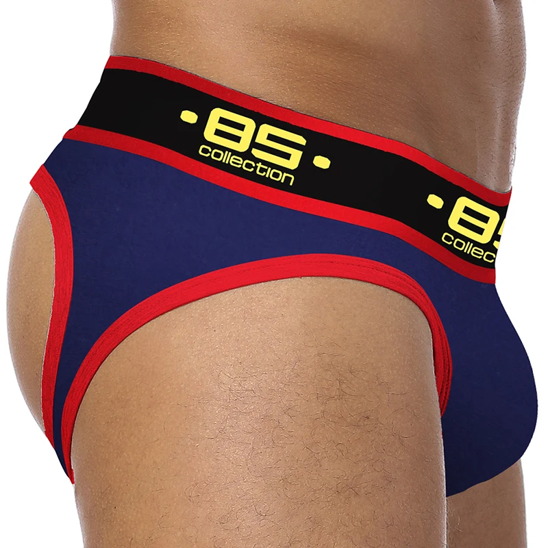BS Брендовое Мужское нижнее белье с веселыми рисунками jockstrap сексуальные Танга