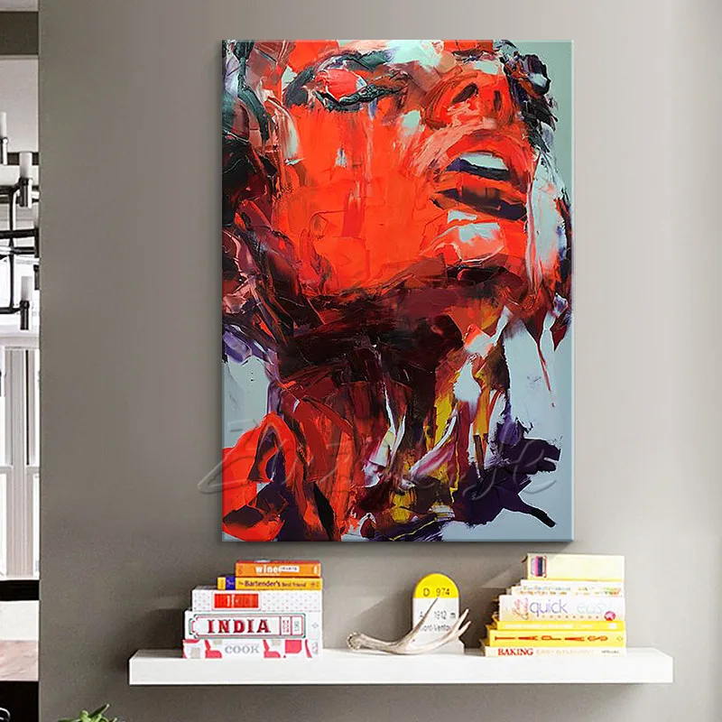 Ручная роспись Франсуа нинелли палитра нож портрет лицо картина маслом фигурка