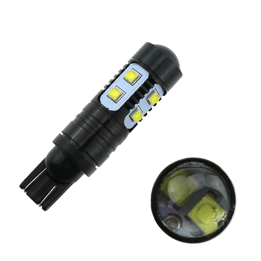YCCPAUTO T10 W5W CREE светодиодный чип Белый 50 Вт проектор с объективом DRL алюминиевый