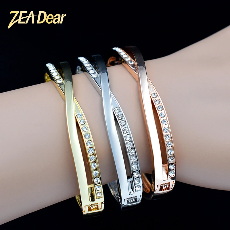 

ZEA Dear Jewelry Romantic Jewelry Round Bangle Sets For Women Cross Bracelet For Party Engagement Dubai Fashion Jewelry Findings