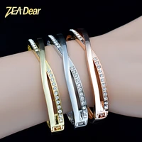 zea dear jewelry romantic jewelry round bangle sets for women cross bracelet for party engagement dubai fashion jewelry findings