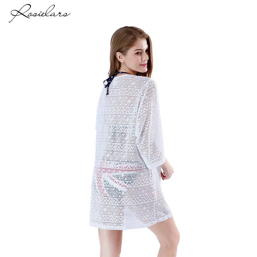 2019 г. накидки для купальников ROSIELARS женская одежда пляжа белые или черные платья