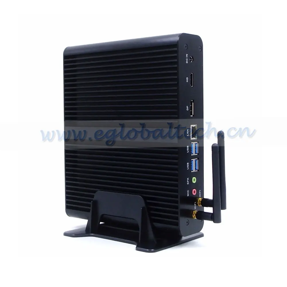Процессор EGlobal fanless Mini PC Windows 10 Pro Quad Core i7 8550U DDR4 Ram Kaby Lake Мини компьютер HTPC DP + HDMI |
