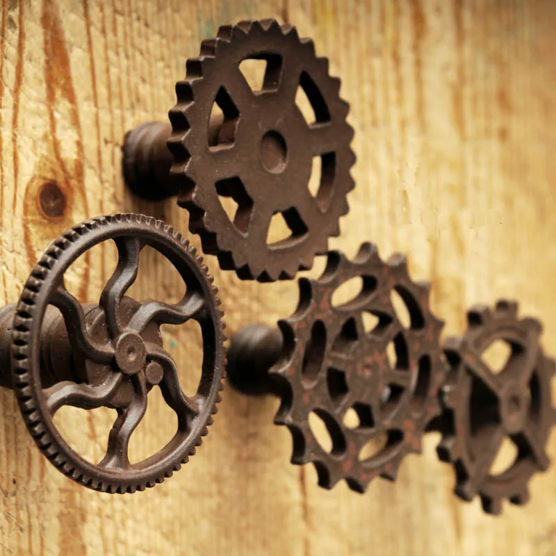 

1 Piece Metal Cabinet Pull Gear Door Handle For wine Cupboard American Style Cabinet Door Knob 37mm