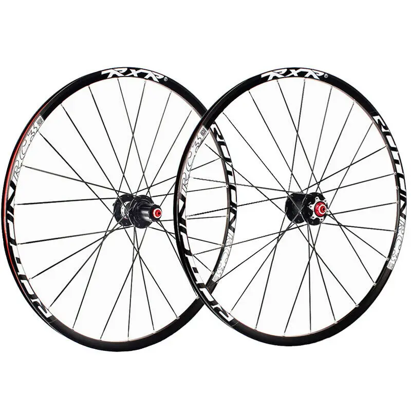 26-Black-QR RXR 26er 27,5 er 29er карбоновые колеса для горного велосипеда 25 мм обода 7-11s MTB велосипедные колеса наборы дисковых тормозных колес - Цвет: 26-Black-QR