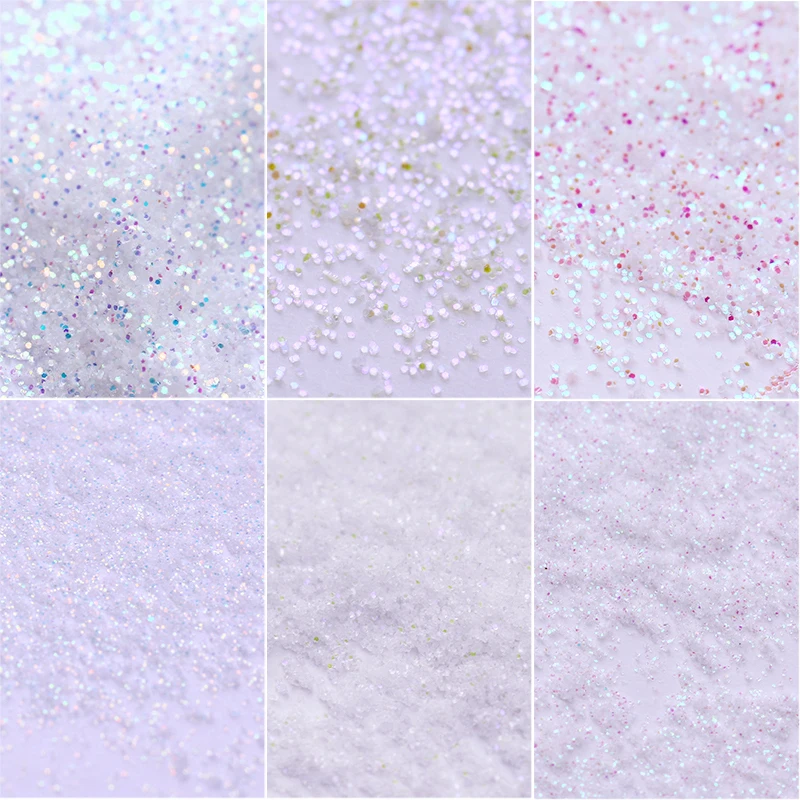 6 коробок блестки для ногтей хромированные ногти пигмент с блестками порошок