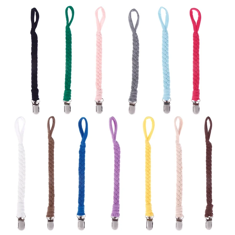 Хлопковые зажимы для пустышки с цепочкой держатель плетеный ниппель клипа