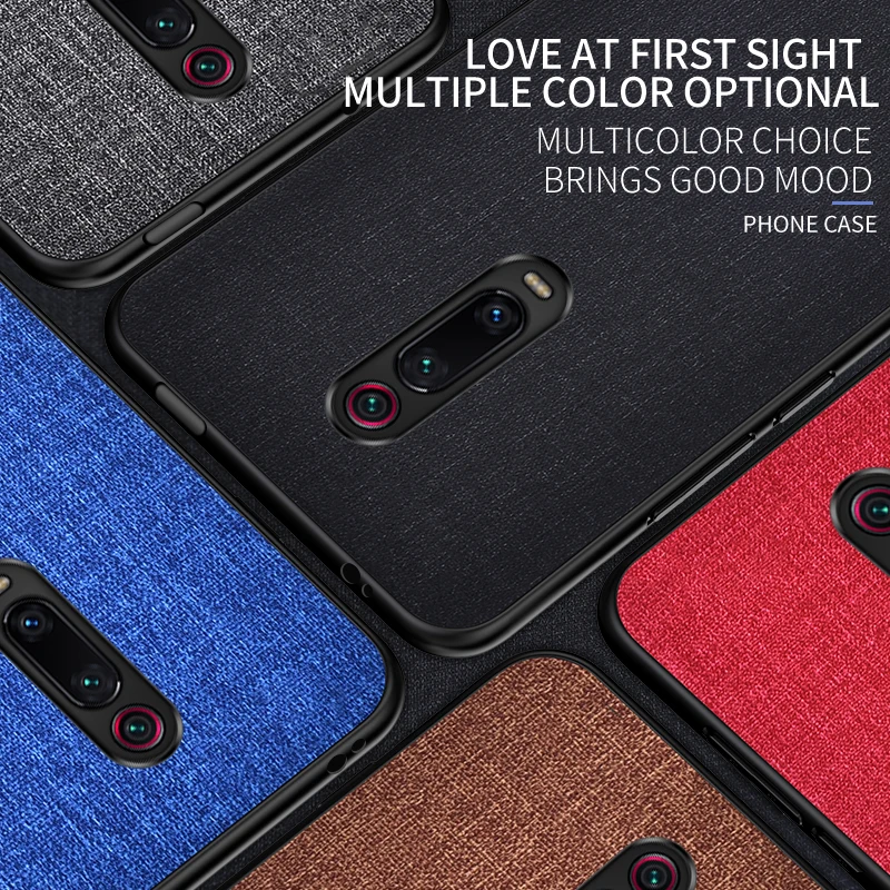 Чехол для Xiaomi MI 9T Pro Redmi K20 деловая ткань Жесткий ПК мягкая ТПУ Рамка задняя крышка 9