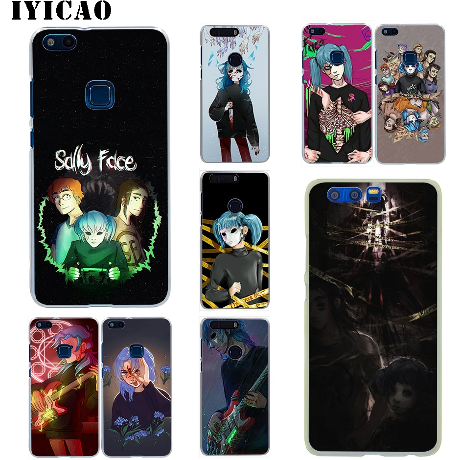 Жесткий чехол IYICAO Sally Face для Huawei Honor 6A 6C 7A 7C 7X 8 8X 9 10 20 9X Lite Pro Play Note View