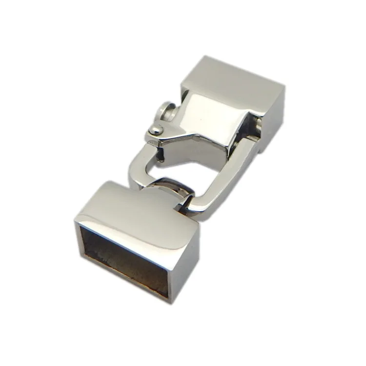 Металлические застежки из нержавеющей стали с отверстием для кожаного шнура