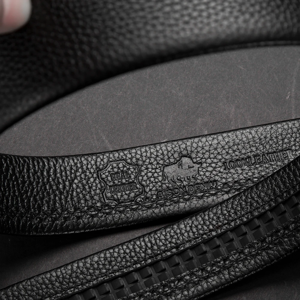 Мужской ремень BISON DENIM из коровьей кожи с автоматической пряжкой ширина 3 4 см N71410 |