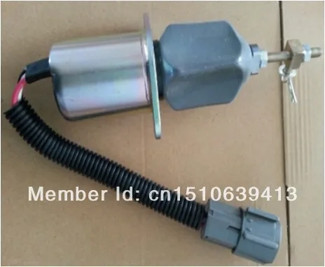 Fuel Shutdown Solenoid Valve 1751ES-12A3UC12B1S SA-4673-S 129953-77811 for Hyundai Excavator R60-5 Yanmar engine model 4TNE-94 |