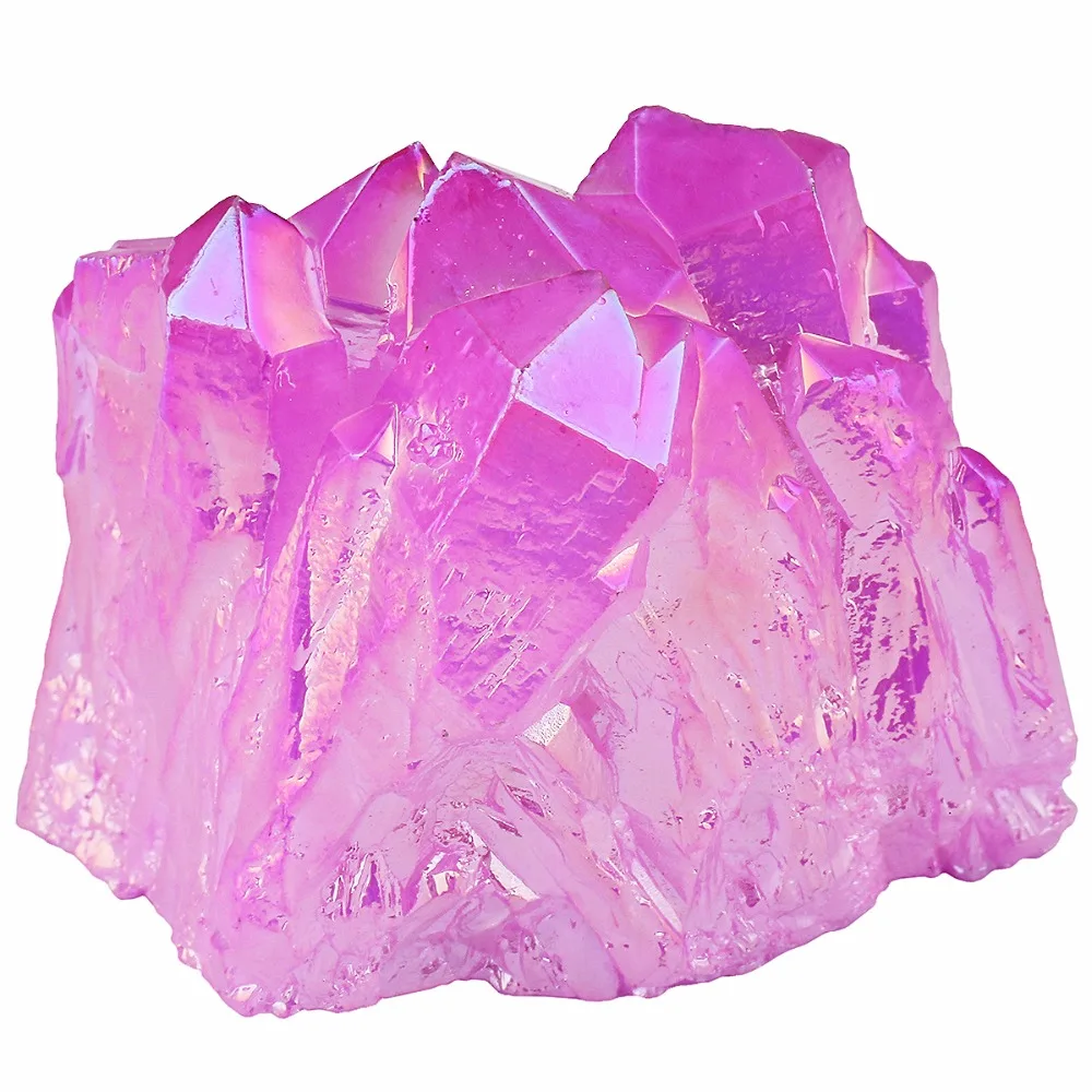 Фигурка-образец Натурального Кристалла TUMBEELLUWA Purple Angel Aura с титановым покрытием |