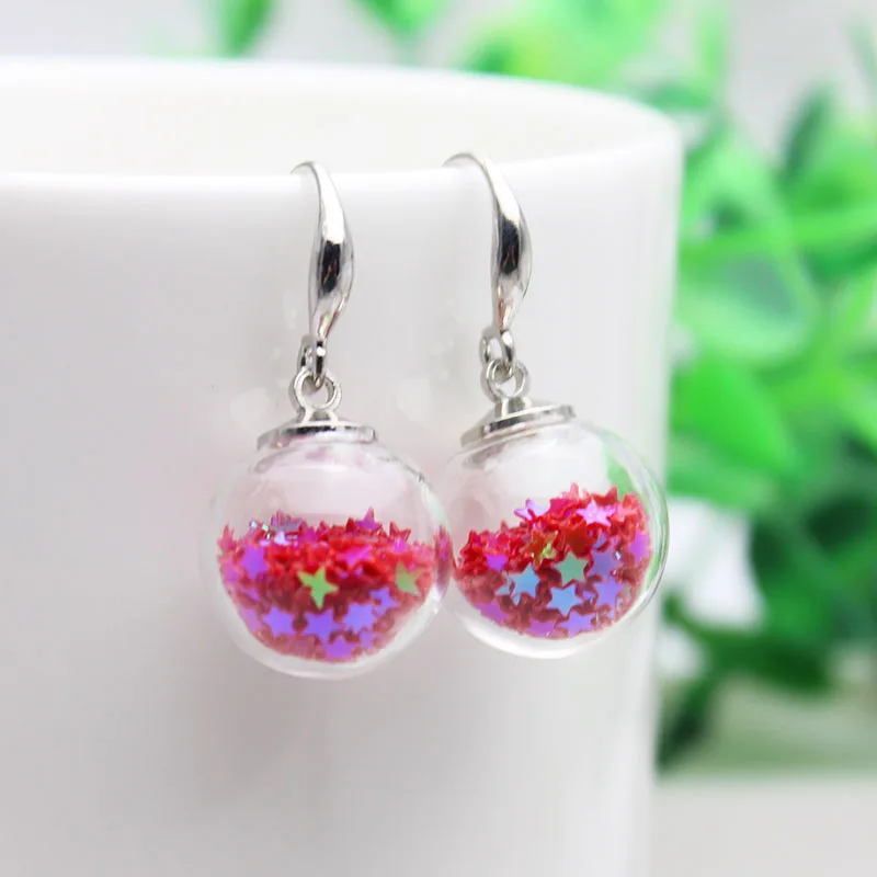 2017 new fashion brand jewelry summer style gift drop earrings for women glass beads star statement free shipping | Украшения и