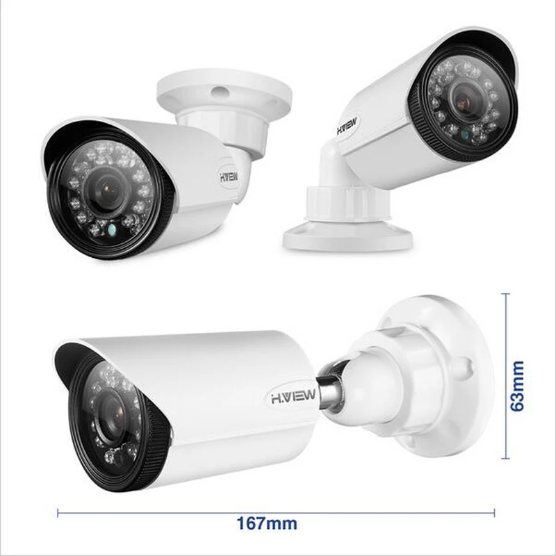 H. view 720 P система видеонаблюдения комплект 4ch cctv безопасности 4 шт. ик открытый