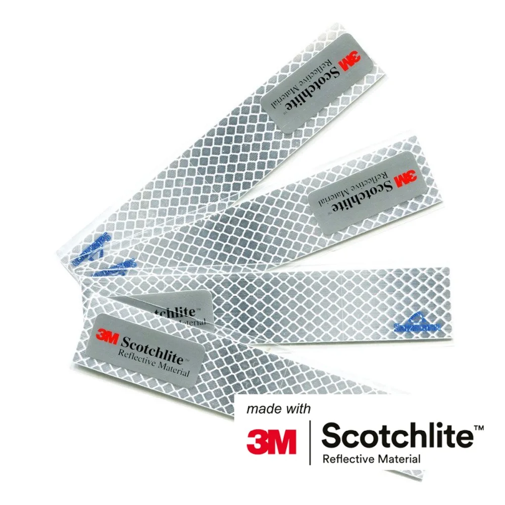 Зальцман 3x15 см 3m Scotchlite светящиеся наклейки светоотражающие наклейки Белый 4 шт
