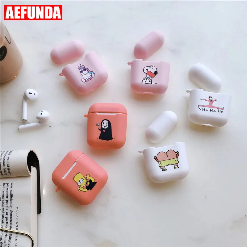 Милый роскошный мультяшный силиконовый ударопрочный чехол для Airpods, беспроводные наушники, чехол для Apple Air Pods 2, сумка для зарядки с логотипом бренда