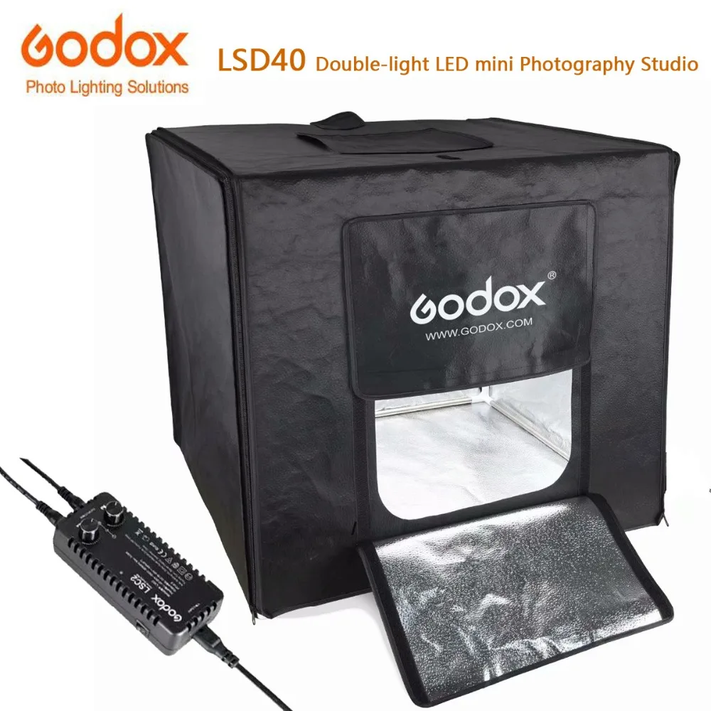 

Переносной складной софтбокс Godox LSD40, софтбокс для фотостудии, со встроенным светодиодным освещением, 40 х40 см