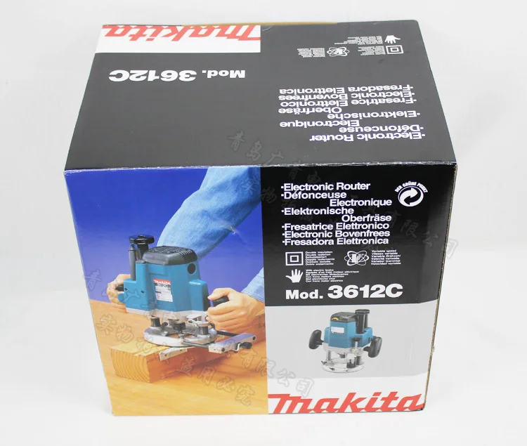 Япония Makita 3612C деревообрабатывающий гравировальный станок бакелитовый фрезерный станок долбежный станок по дереву Обрезка 1850 Вт 160 мм 9000-23000 об/мин