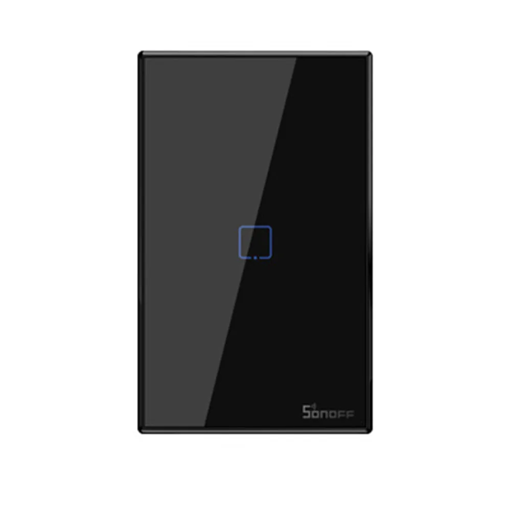 Интеллектуальный выключатель света SONOFF T3US TX Smart Wi-Fi настенный сенсорный Черный с