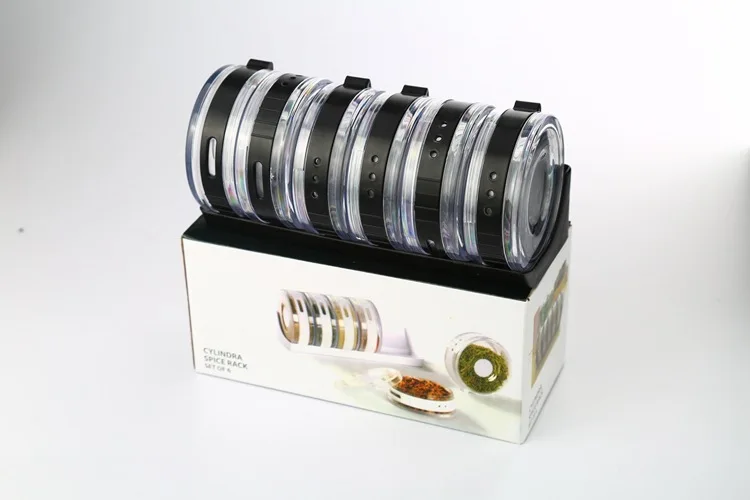 Набор из 6 вращающихся контейнеров для специй цилиндра|spice rack set|spice setseasoning box set |