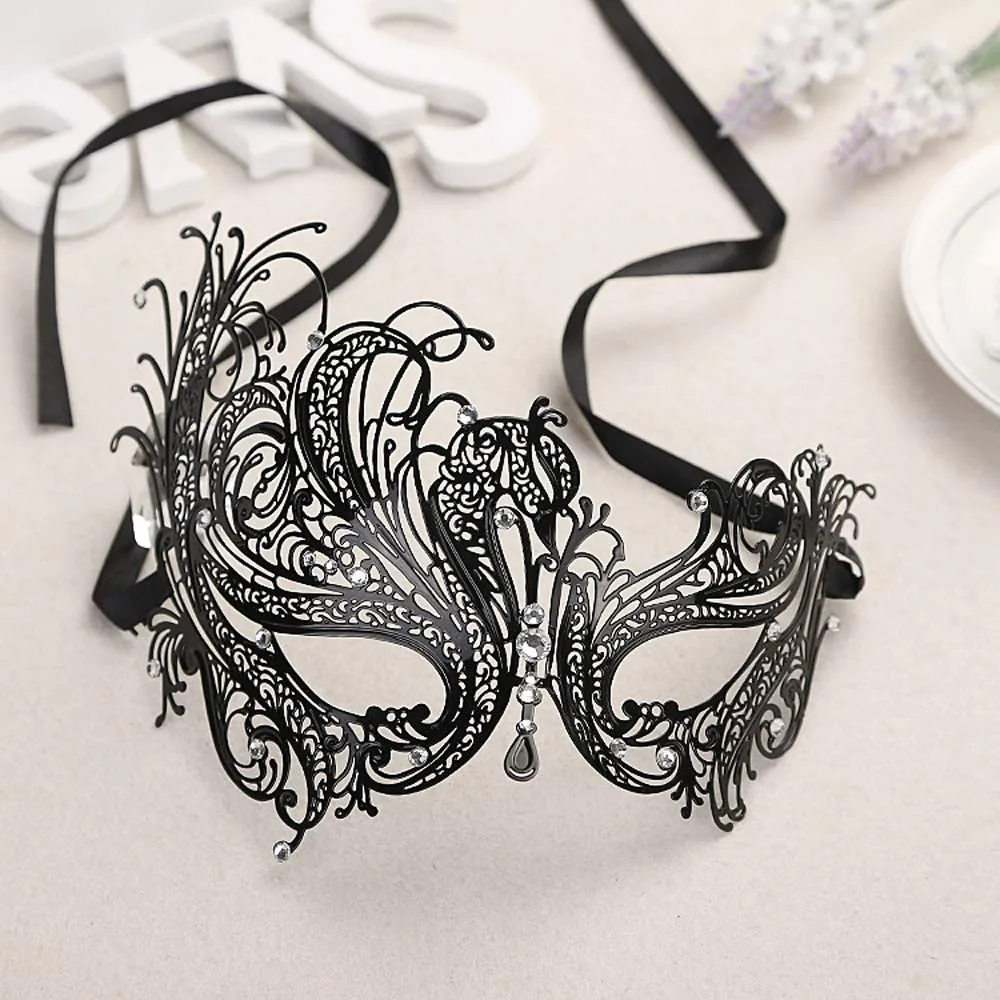 FS5 элегантный металлический лазерный разрез Венецианская маска Halloween Бал