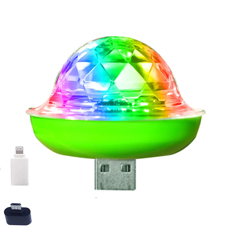 Музыкальный Датчик USB мини освещение на сцену эффект света DJ хрустальный