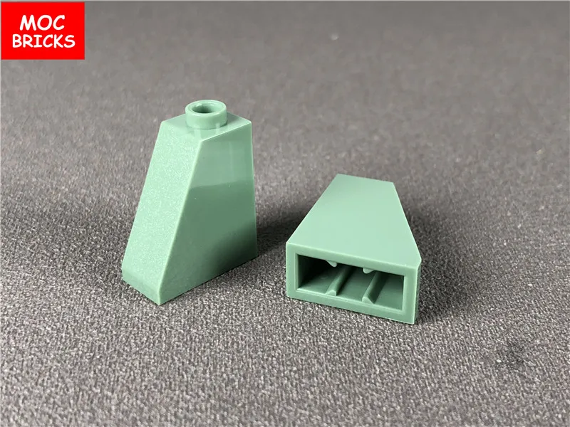 50 шт./лот MOC Кирпичи DIY песок зеленый склон кирпичи 1x2x2 подходит для 60481
